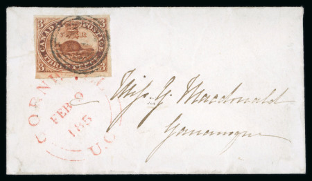 Stamp of Canada » Colony of Canada » Domestic Mail 1852–57 3d Brown-Red on Thin Wove Cover