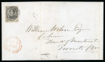 Stamp of Canada » Colony of Canada » Domestic Mail 1851 6d Slate-Violet on Laid Paper Entire
