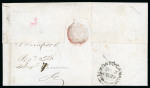 Stamp of Canada » Colony of Canada » Domestic Mail 1851 6d Slate-Violet on Laid Paper Entire