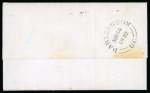Stamp of Canada » Colony of Canada » Domestic Mail Canada 1852 Stampless printed matter with "PAID AT MONTREAL 1" hs to Bowmansville