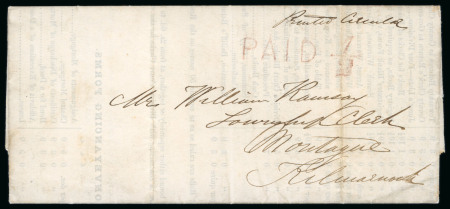 Stamp of Canada » Colony of Canada » Domestic Mail 1857 Printed Circular – Toronto to MontagueStampless