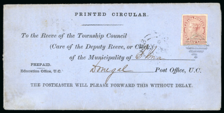 Stamp of Canada » Colony of Canada » Domestic Mail 1852–57 ½d Rose on Departmental Notice½d deep rose