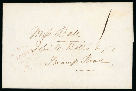 Stamp of Canada » Colony of Canada » Domestic Mail 1852 Folded wrapper from Niagara to Swamp Road, bearing