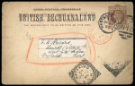 Stamp of South Africa » Mafeking 1898 (Sep 19) British Bechuanaland postcard sent from England to Mafeking, franked on the reverse with 1881 1d lilac