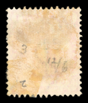 Stamp of South Africa » Mafeking 1900 Cape of Good Hope 3d on 1d used, six examples showing the setting of 6 of the surcharge