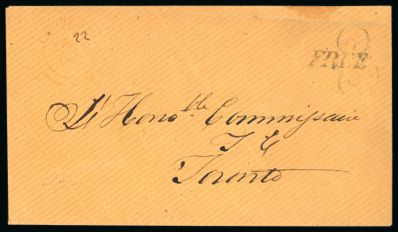 Stamp of Canada » Colony of Canada » Postage-Free Correspondence 1859 Stampless Official Cover – Isle Verte “FREE” Cancellation