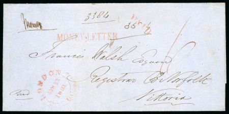Stamp of Canada » Colony of Canada » Money Letters  1851 Double-Weight Money Letter – London U.C. “PAID” / “MONEY LETTER”