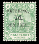 Stamp of South Africa » Mafeking 1900 Cape of Good Hope Standing Hope 1d on 1/2d and 3d on 1d mint