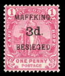 Stamp of South Africa » Mafeking 1900 Cape of Good Hope Standing Hope 1d on 1/2d and 3d on 1d mint