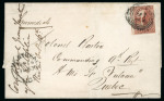 Stamp of Canada » Colony of Canada » Military Mail 1852–57 3d Deep Red on Medium Wove – “V.R.” Re-Entry (Pane B, Position 53)