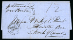 Stamp of Canada » Colony of Canada » Mail to the Other Provinces 1859 Stampless Entire – Cunard “Arabia” via Boston to Cape Breton