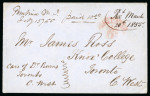 Stamp of Canada » Colony of Canada » Mail to the Other Provinces 1855 Cover from the Red River Settlement – Pembina Manuscript Postmark