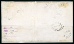 Stamp of Canada » Colony of Canada » Mail from the USA 1852–57 Horizontal Pair 3d Orange-Red on Thin Oily Paper – Posted in the United States