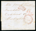 Stamp of Canada » Colony of Canada » Mail to the USA 1851 Stampless Entire – Markham to Oakland, Michigan