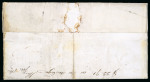Stamp of Canada » Colony of Canada » Mail to the USA 1852–57 3d Brown-Red Vertical Pair on Thin Wove – Kingston to New York