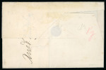 Stamp of Canada » Colony of Canada » Mail to the USA 1852–57 3d Brown-Red on Thin Wove – Vertical Pair on Money Letter to USA