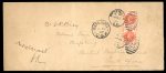 Stamp of South Africa » Mafeking 1900 (Jan 13) envelope from London to Mafeking with GB 1887 1/2d vermilion vertical pair