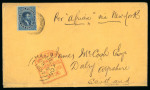 Stamp of Canada » Colony of Canada » Mail to Great Britain 1852–57 Cartier 10d. Blue on Thin Wove – Hamilton to Scotland via Cunard