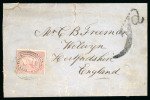Stamp of Canada » Colony of Canada » Mail to Great Britain 1858–59 1/2d Deep Rose, Perforated – Transient Newspaper Rate via Cunard