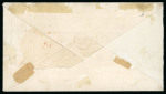 Stamp of Canada » Colony of Canada » Mail to Great Britain 1852–57 6d Slate-Grey Horizontal Pair – Overpaid Brooksbank Cover via Allan “Nova Scotian”