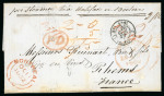 Stamp of Canada » Colony of Canada » Mail to Europe FRANCE: 1852 Montreal to France – Paid Cunard Letter