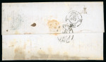 Stamp of Canada » Colony of Canada » Mail to Europe FRANCE: 1852 Montreal to France – Paid Cunard Letter