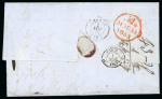Stamp of Canada » Colony of Canada » Mail to Europe France: 1853 – Montreal to Cognac via Cunard “Arabia”