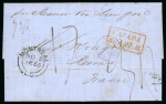Stamp of Canada » Colony of Canada » Mail to Europe France: 1855 – Montreal to Reims via Cunard “Africa”