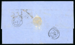 Stamp of Canada » Colony of Canada » Mail to Europe France: 1856 – Montreal to Cognac via Cunard “Canada”