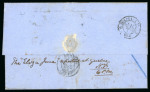 Stamp of Canada » Colony of Canada » Mail to Europe France: 1856 – Montreal to Cognac via Cunard “Canada”
