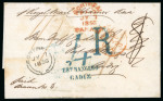 Stamp of Canada » Colony of Canada » Mail to Europe Spain: 1856 – Montreal to Cadiz via Cunard “Asia”