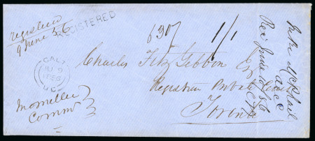 Stamp of Canada » Colony of Canada » Registered Mail 1856 Stampless Registered CoverEnvelope from Galt,