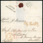 Stamp of Canada » Colony of Canada » Mail to Great Britain Canada 1858 Stampless Entire to Dublin via Liverpool