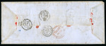 Stamp of Canada » Colony of Canada » Mail to Europe France: 1856 Legal-Size Stampless EnvelopeLegal-size