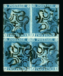 Stamp of Great Britain » 1841 2d Blue 1841 2d blue pl.3 IH-JI, block of four, just touched