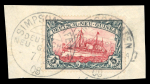 Stamp of Germany » German Colonies » New Guinea 1900, 5m back/red Michel n° 19, very fine stamp used