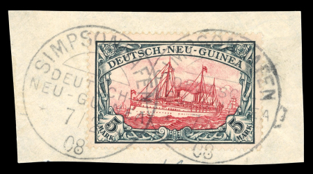 Stamp of Germany » German Colonies » New Guinea 1900, 5m back/red Michel n° 19, very fine stamp used