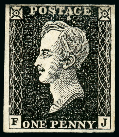 Stamp of Great Britain » Line Engraved Essays, Plate Proofs, Colour Trials and Reprints 1850 Prince Consort Essay by Archer, 1d black lettered
