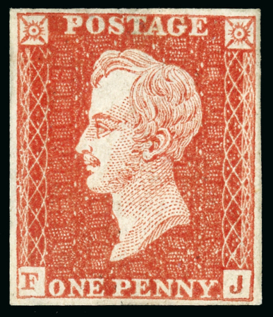 Stamp of Great Britain » Line Engraved Essays, Plate Proofs, Colour Trials and Reprints 1850 Prince Consort Essay by Archer, 1d red brown lettered