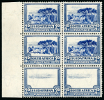 Stamp of South Africa » Union & Republic of South Africa 1930-44 3d. blue block of six (3x2) from the left of