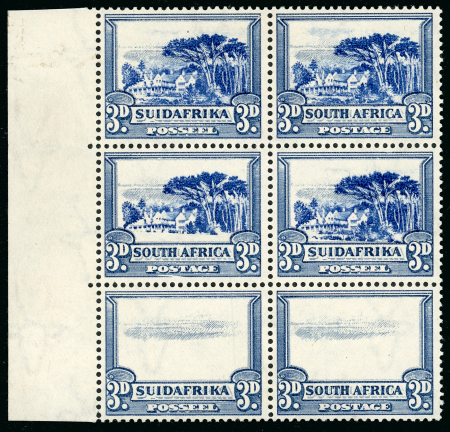 Stamp of South Africa » Union & Republic of South Africa 1930-44 3d. blue block of six (3x2) from the left of