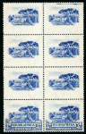Stamp of South Africa » Union & Republic of South Africa 1930-44 3d. blue block of eight (2x4), stamps 1, 3,