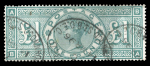 Stamp of Great Britain » 1855-1900 Surface Printed » 1887-1900 Jubilee Issue & 1891 £1 Green GB 1891 £1 green FC mint o.g., light horizontal bend, plus a thinned a used example BA with London registered oval ds