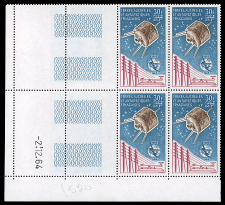 Stamp of Colonies françaises » TAAF 1964, TAAF poste aérienne n°9 30fr bleu et rouge en