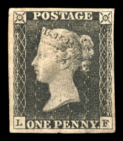 Stamp of Great Britain » 1840 1d Black and 1d Red plates 1a to 11 1840 1d black pl.6 LF with good to large margins, only