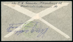 Stamp of Aerophilately » Zeppelins 1933 Chicago Flight 1M, 2M and 4M complete set on 1933 (Oct 6) envelope sent registered by Zeppelin from Hamburg to the Netherlands