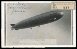 Stamp of Aerophilately » Zeppelins Greece: 1933 (May 25) picture postcard of LZ127 for the Athens-Rome-Rio flight with Zeppelin set of three tied by Athens cds