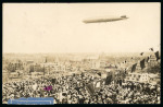 Stamp of Aerophilately » Zeppelins Japan: 1929 (Aug 21) First Round the World Zeppelin flight real photo postcard of LZ127 Zeppelin sent from Tokyo to Los Angeles,