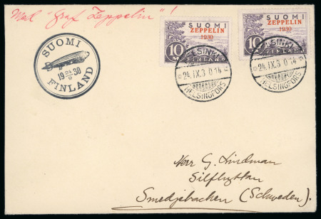 Stamp of Aerophilately » Zeppelins Finland: 1930 (Sep 24) (Mi. 30Ea €600).