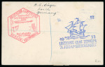 Stamp of Morocco Agencies (British Post Offices) » Tangier International Zone 1933 (Sep 2) 7th South America Zeppelin flight from Tangier to Brazil with multiple franking of Tangier overprints